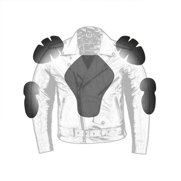 RIDERACT® Men’s Leather Jacket Classic Biker Motorcycle Coat Casual Jacket NEW - Picture 5 of 6